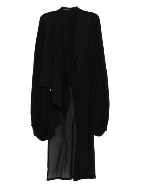 Yohji Yamamoto balloon-sleeve wrap jacket