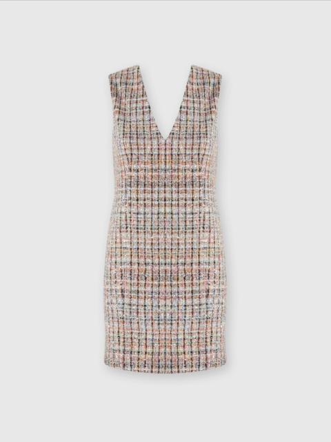 Missoni Sleeveless bouclé checkered mini-dress with sequins