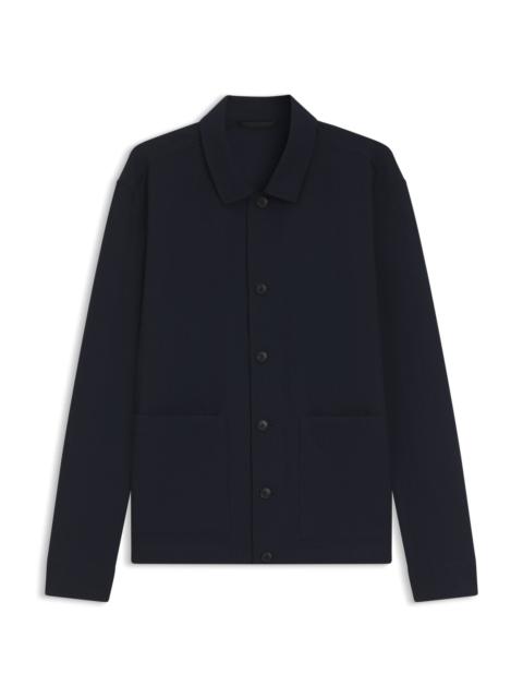 BOSS RELAXED-FIT OVERSHIRT IN PERFORMANCE SEERSUCKER