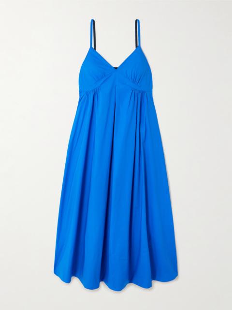 Proenza Schouler Barker Gathered Cotton-blend Poplin Midi Dress