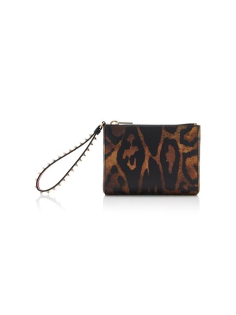 Christian Louboutin Cabata Mini Leopard Leather Pouch animal