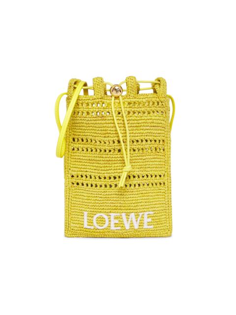 Loewe Women's x Paula's Ibiza Raffia Crossbody Bag - Yellow