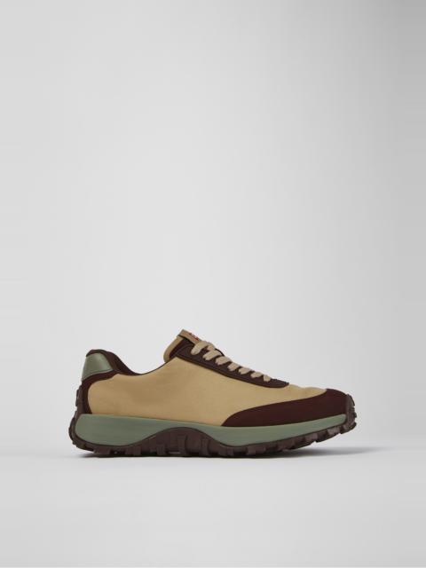 CAMPER Drift Trail VIBRAM Beige recycled PET and nubuck sneakers for men