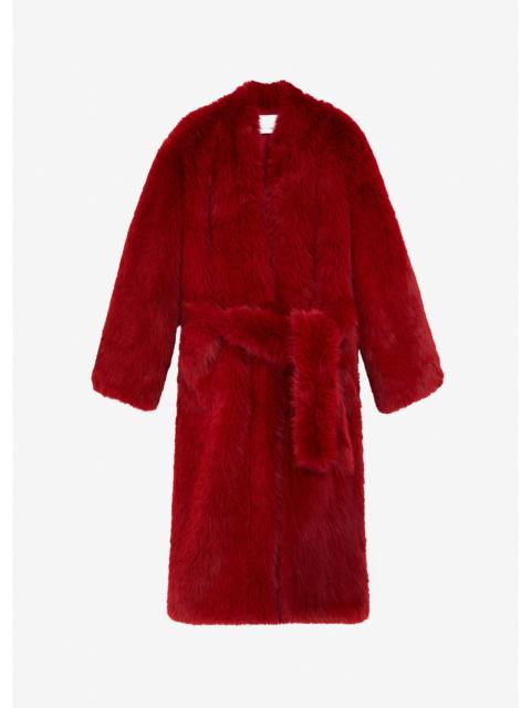 The Frankie Shop Destiny Padded Faux Fur Coat - Red