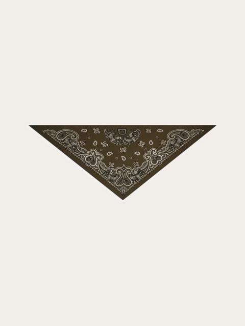 FERRAGAMO Arabesque print triangle scarf