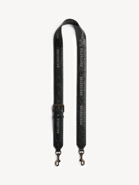 BALENCIAGA Men's Allover Logo Strap in Black