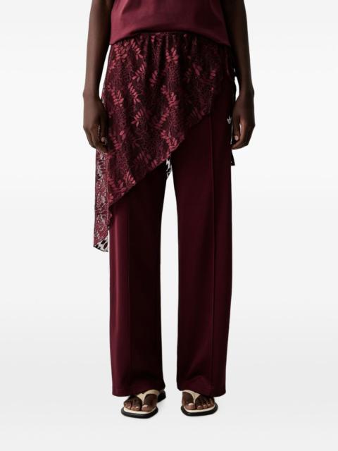 adidas lace-overlay track pants