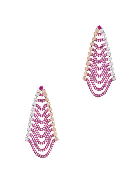 Rosantica Patchwork crystal-embellished drop earrings