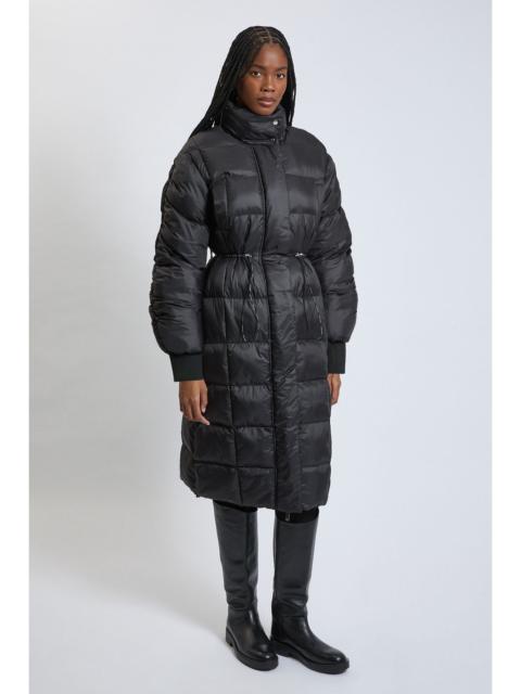 KAREN MILLEN Square Padded High Neck Long Coat