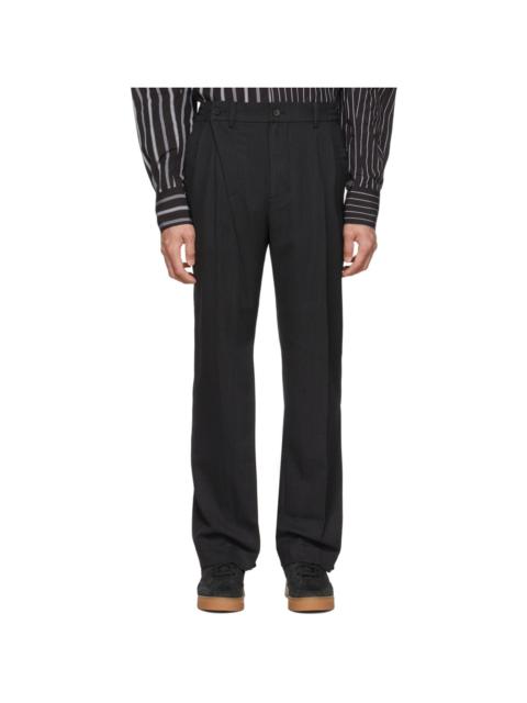FENG CHEN WANG Black Polyester Trousers