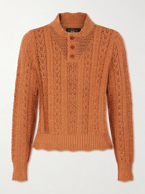 RRL by Ralph Lauren Hannah Crocheted Cotton Sweater