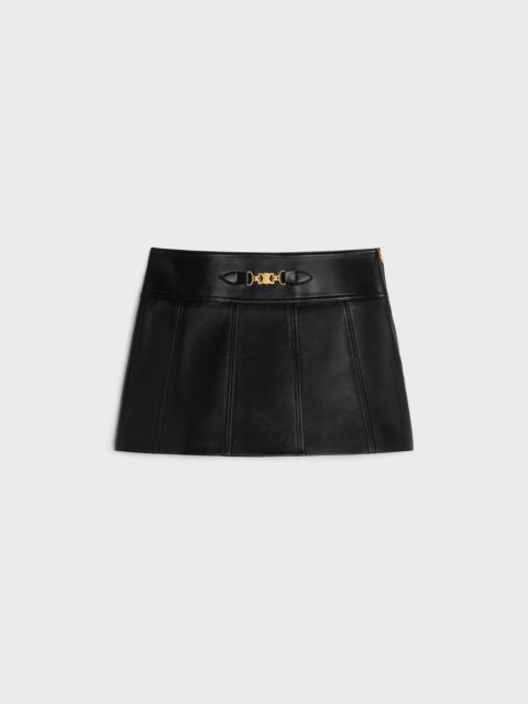 CELINE gourmette mini skirt in soft lambskin