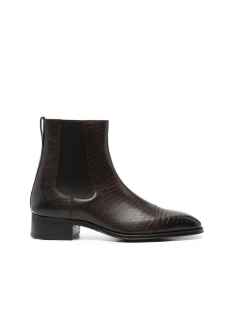TOM FORD elasticated-panel leather boots