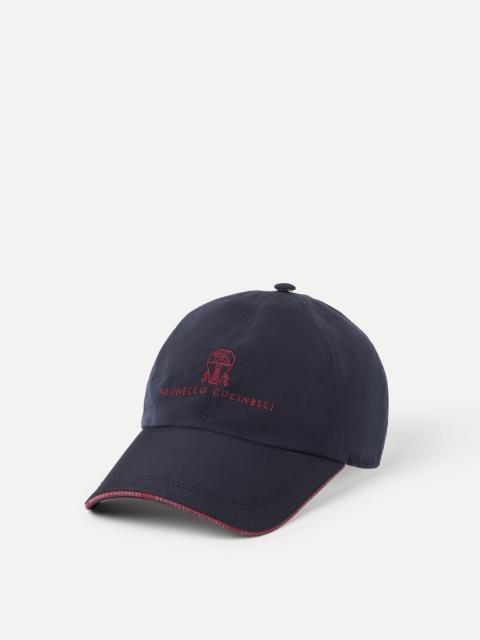 Brunello Cucinelli Water-resistant microfiber baseball cap with embroidered logo