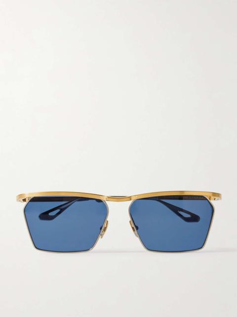 JACQUES MARIE MAGE Bresson D-Frame Gold- and Silver-Tone Sunglasses