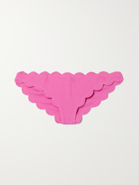 MARYSIA Antibes Scalloped Seersucker Bikini Briefs