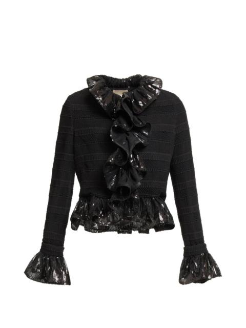 ELIE SAAB sequin-embellishment jacket