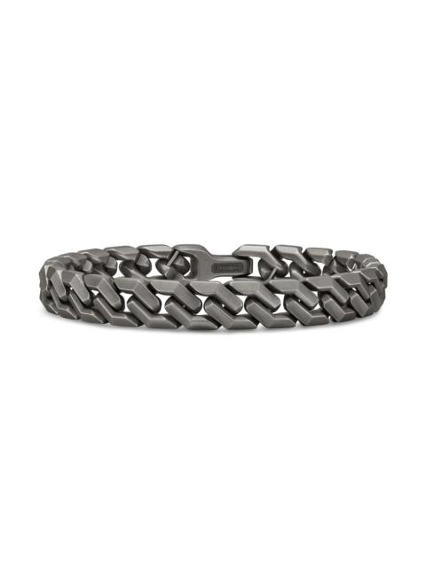DAVID YURMAN Men's Curb Chain Angular Link Bracelet in Titanium, 8.7MM - Silver