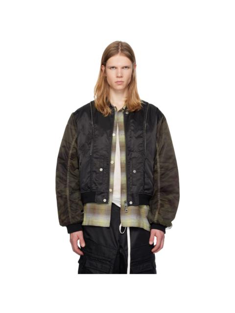 Andersson Bell Black Mesh Sleeve Bomber Jacket
