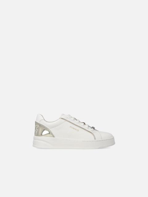 PINKO LEATHER SNEAKERS WITH LOGO