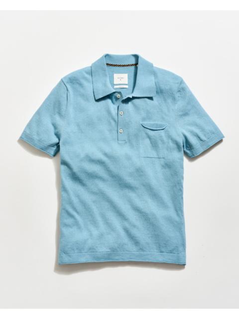 Billy Reid Cotton Linen Sweater Polo