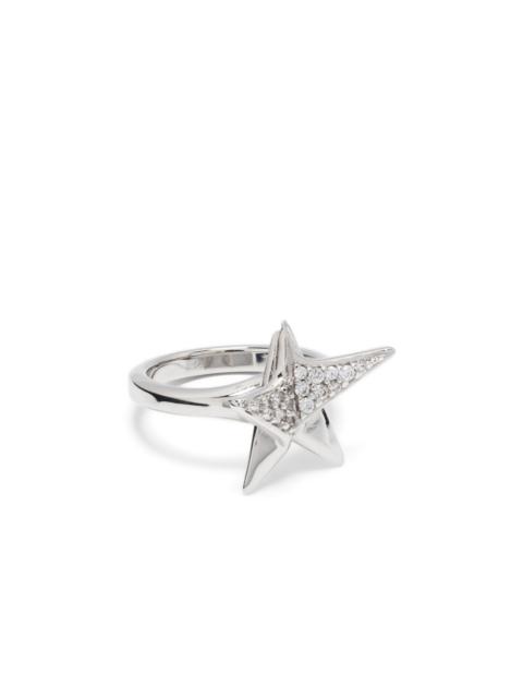 FERRAGAMO logo-engraved star-stud ring