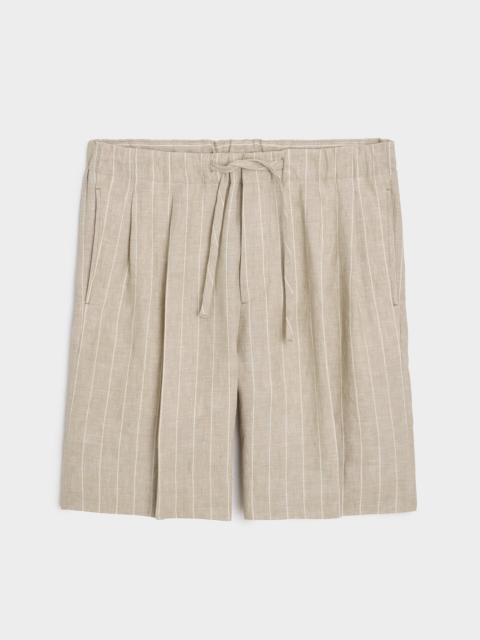 TODD SNYDER Italian Linen Pinstripe Leisure Short