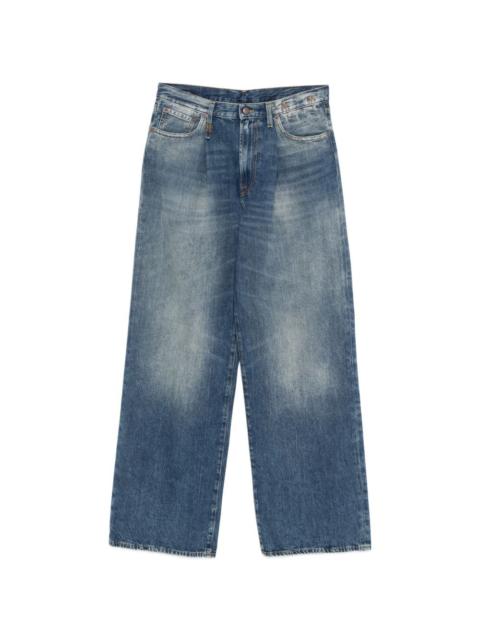 R13 wide leg damon jeans