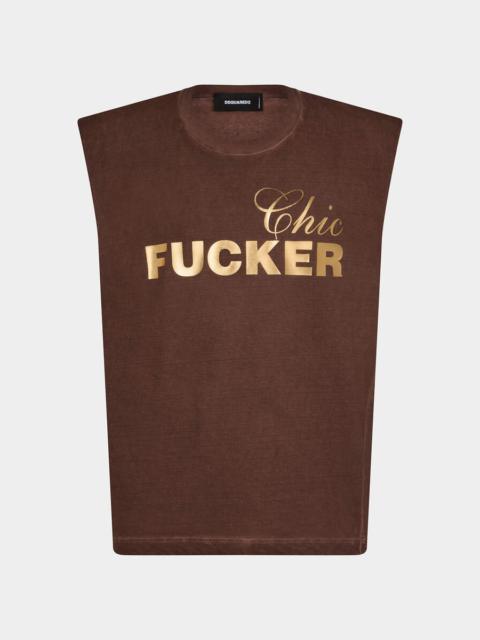 DSQUARED2 CHIC FUCKER TIGHT IRON FIT T-SHIRT