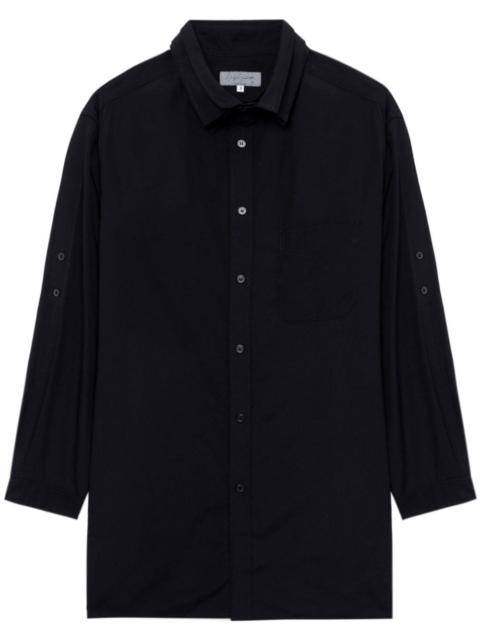 Yohji Yamamoto layered-collar cotton shirt