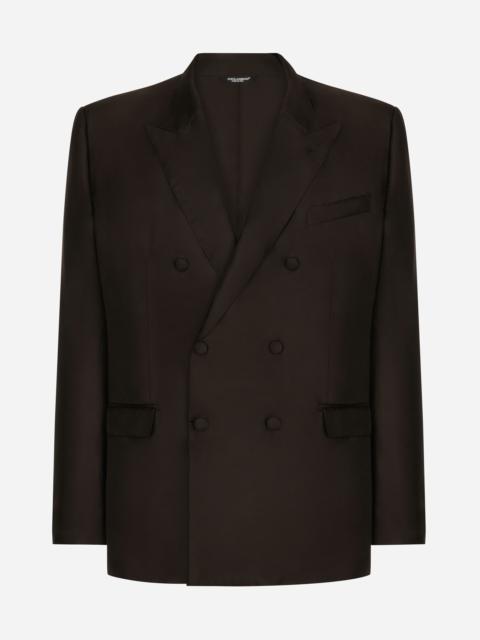 Dolce & Gabbana Double-breasted silk Taormina-fit jacket