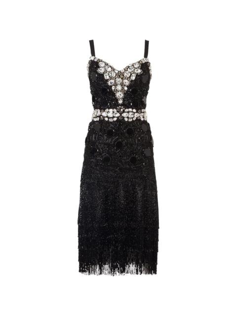 crystal and bead embellished dress