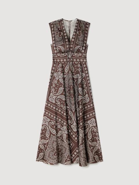 Sandro BANDANA-PRINT MAXI DRESS