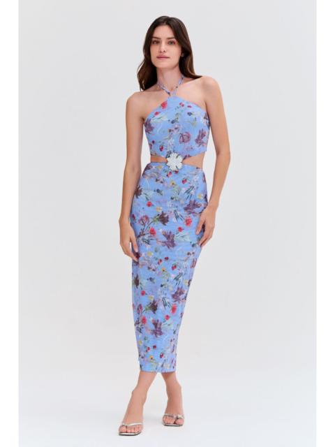 LILY FLOWER HALTERNECK DRESS