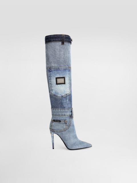 Dolce & Gabbana Patchwork denim boots
