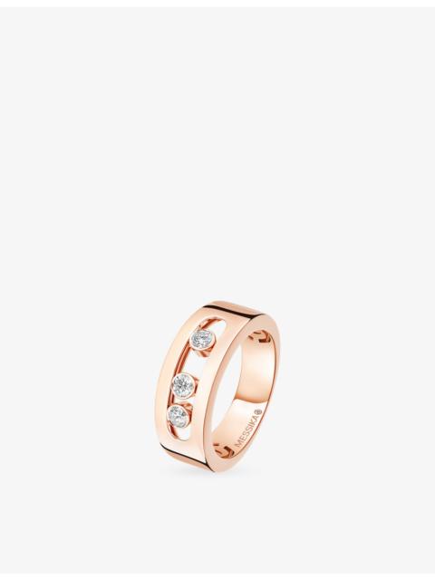 MESSIKA Move Joaillerie Small 18ct Rose-Gold And 0.24ct Diamond Ring