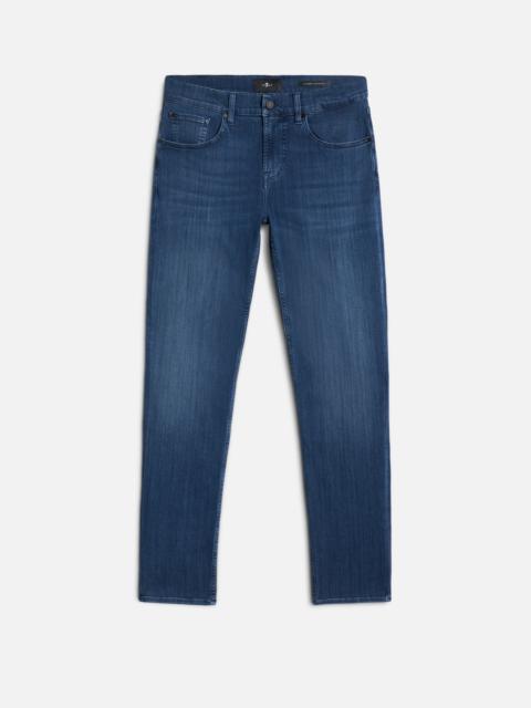 7 For All Mankind Luxe Performance Plus Slimmy Tapered In Mid-Blue