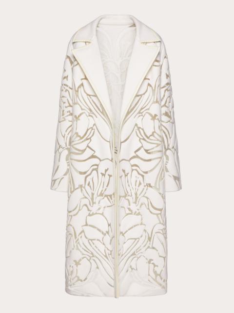 VALENTINO EMBROIDERED FELT COAT
