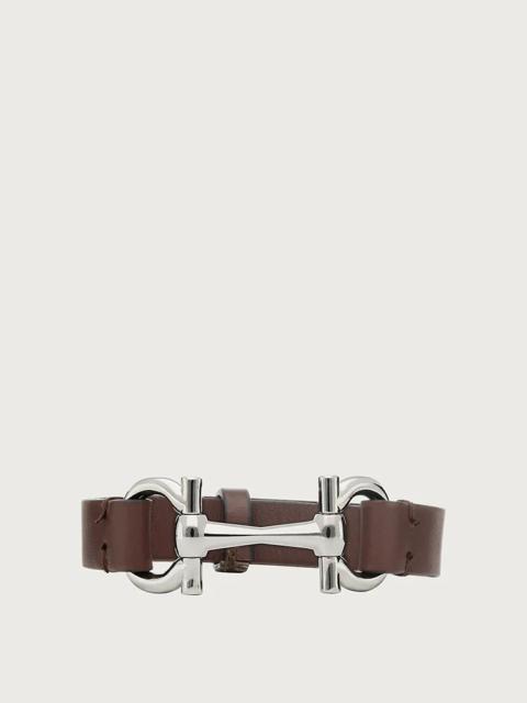 FERRAGAMO LEATHER HORSE BIT BRACELET