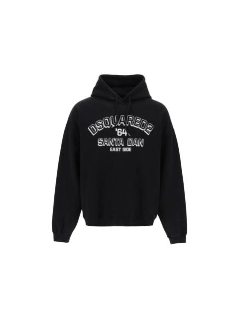 DSQUARED2 Dsquared2 Loose Fit Santa Dan Logo Hoodie Black