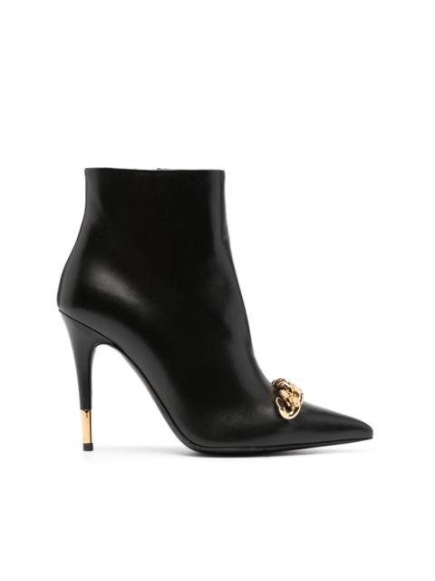 TOM FORD chain-detail leather ankle boots