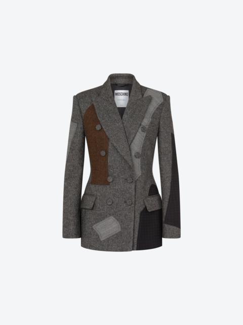 PATCHWORK WOOL BLEND JACKET