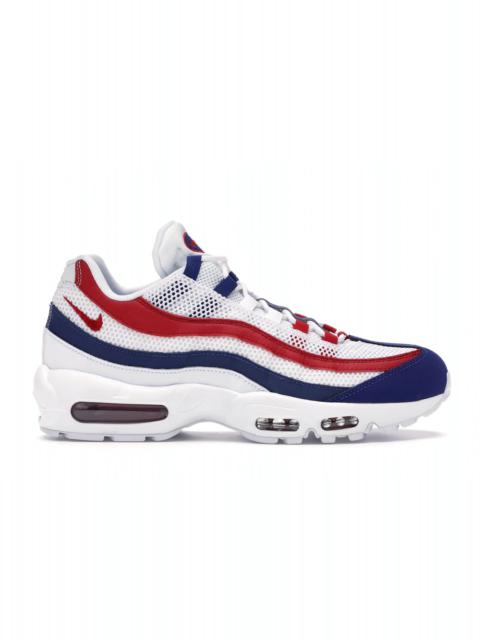 Nike Air Max 95 White Deep Royal Blue Gym Red