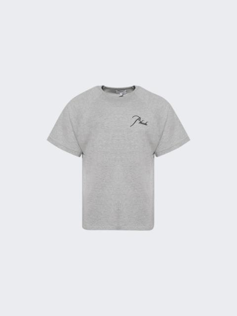 Rhude Classique Raglan Tee Heather Grey And Black