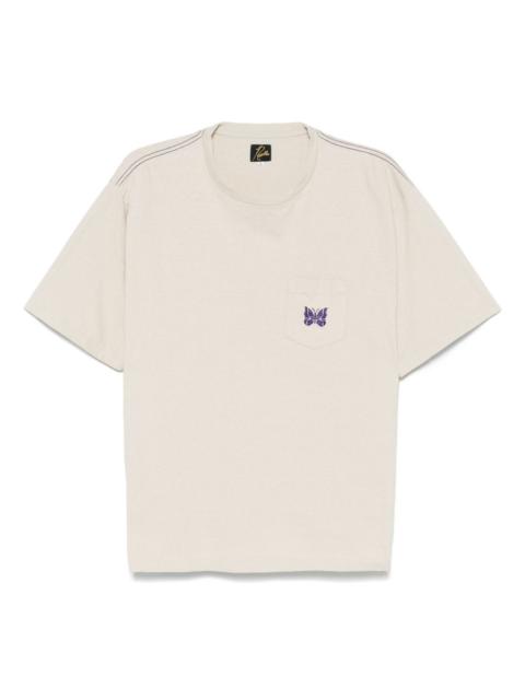 NEEDLES butterfly-embroidered T-shirt