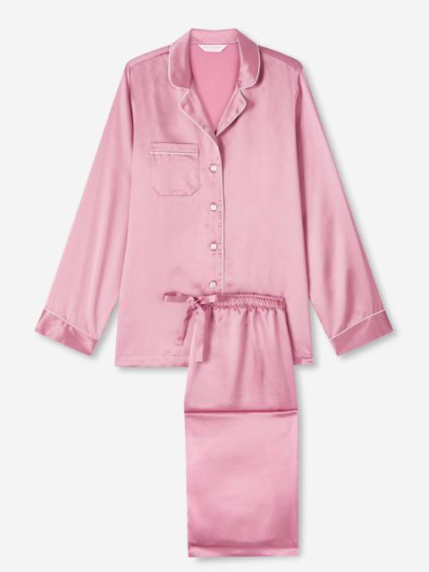Derek Rose Women's Pyjamas Bailey Silk Satin Rose Pink