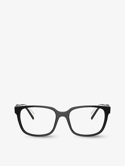 PR 17ZV rectangle-frame acetate glasses