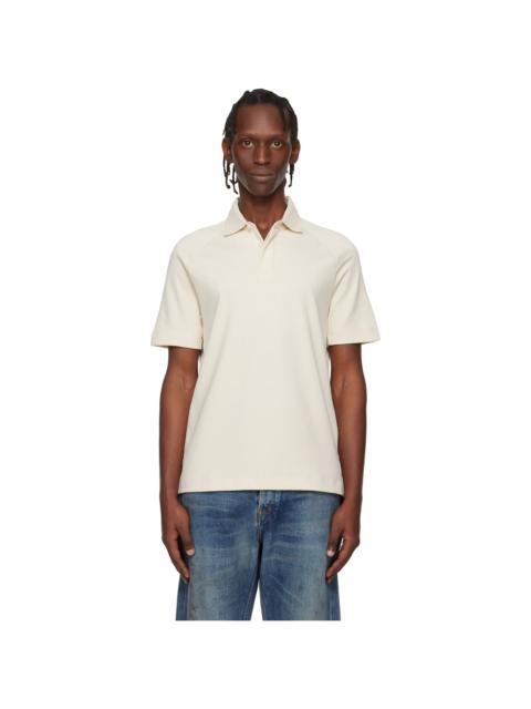 BOSS Off-White Raglan Polo