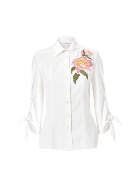 CAROLINA HERRERA floral-embroidered shirt