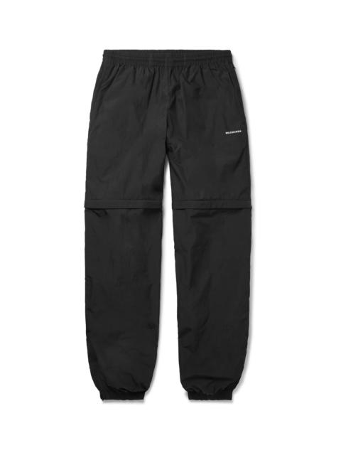 BALENCIAGA Tapered Zip-Off Crinkled-Nylon Track Pants